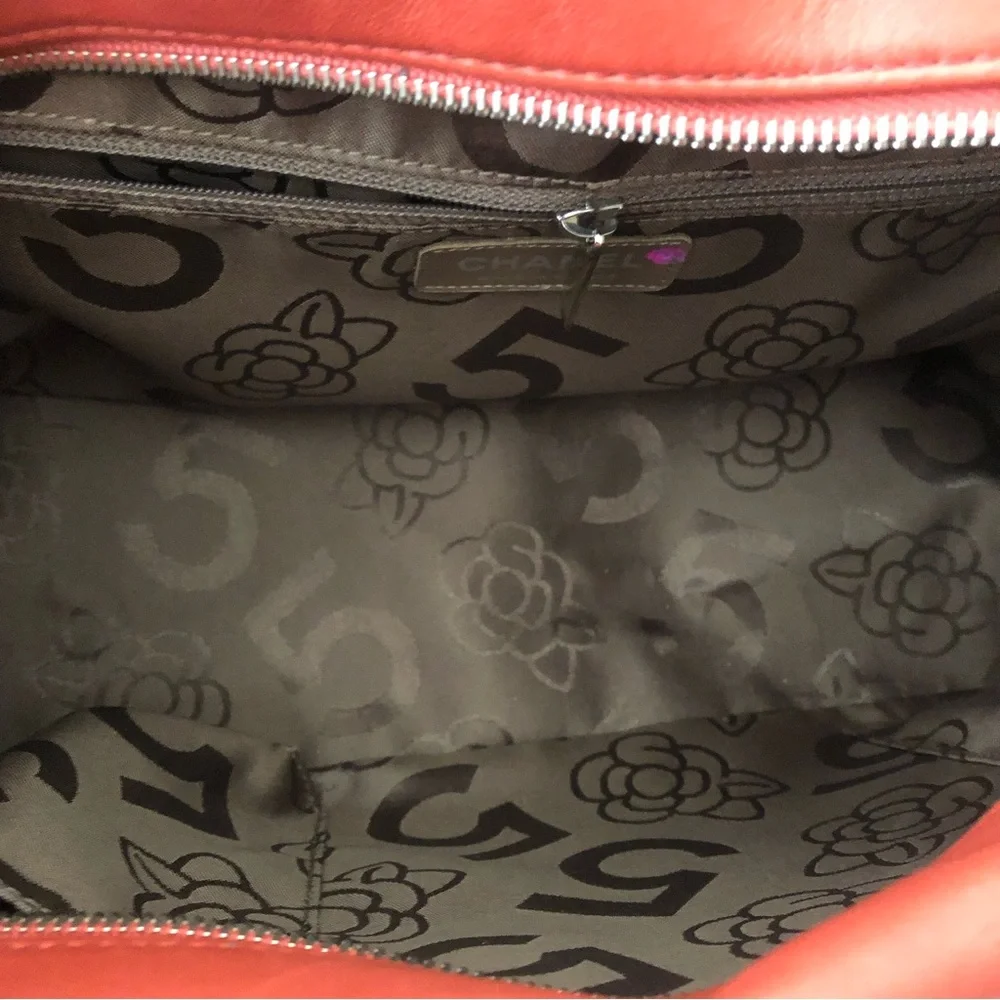 Coral Chanel Mademoiselle Boston Bag